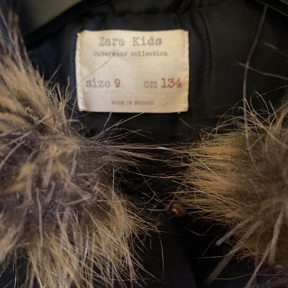 Zara girls hooded fur jacket - Picture 3 of 8